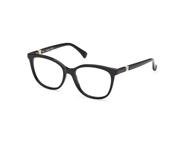 Donna Max Mara MM5238 001 Montature da vista Acetato Nero Rotonda Normale