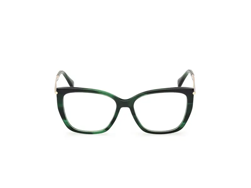 Max Mara Donna MM5007 098 Montature da vista Acetato Verde Squadrata Normale miniatura 2