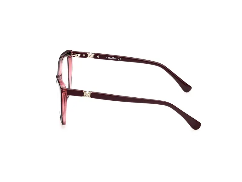 Max Mara Donna MM5036 066 Montature da vista Acetato Rosso Squadrata Normale miniatura 3