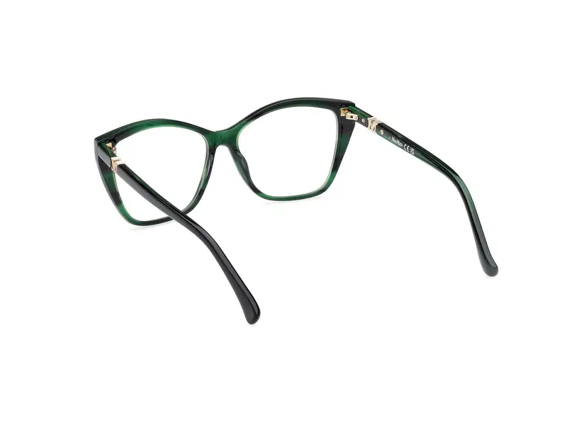 Max Mara Donna MM5036 098 Montature da vista Acetato Verde Squadrata Normale miniatura 3