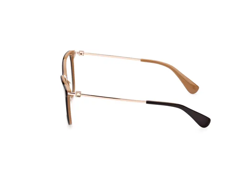 Max Mara Donna MM5079 050 Montature da vista Acetato Marrone Squadrata Normale miniatura 2