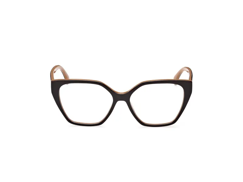 Max Mara Donna MM5085 050 Montature da vista Acetato Marrone Geometrica Normale miniatura 2