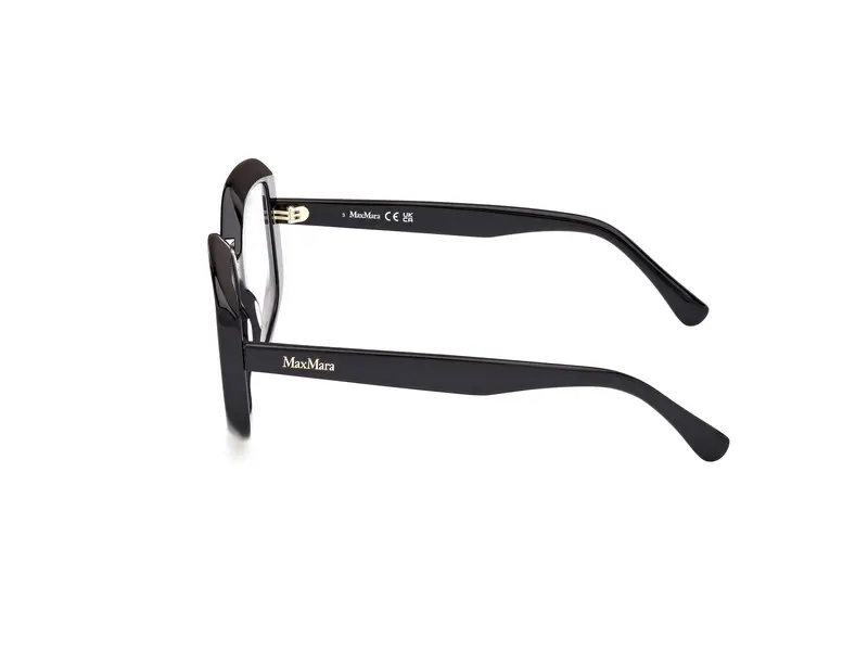 Max Mara Donna MM5131-B 001 Montature da vista Acetato Nero Geometrica Normale miniatura 2