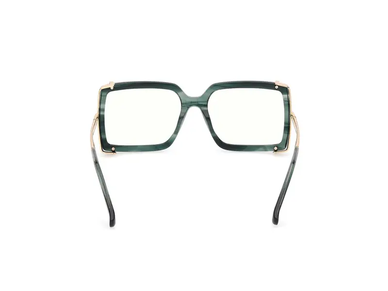 Max Mara Donna MM5155-B 098 Montature da vista Acetato Verde Squadrata Normale miniatura 3