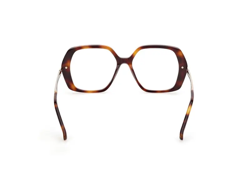 Max Mara Donna MM5175 52 Montature da vista Acetato Havana Geometrica Normale miniatura 3