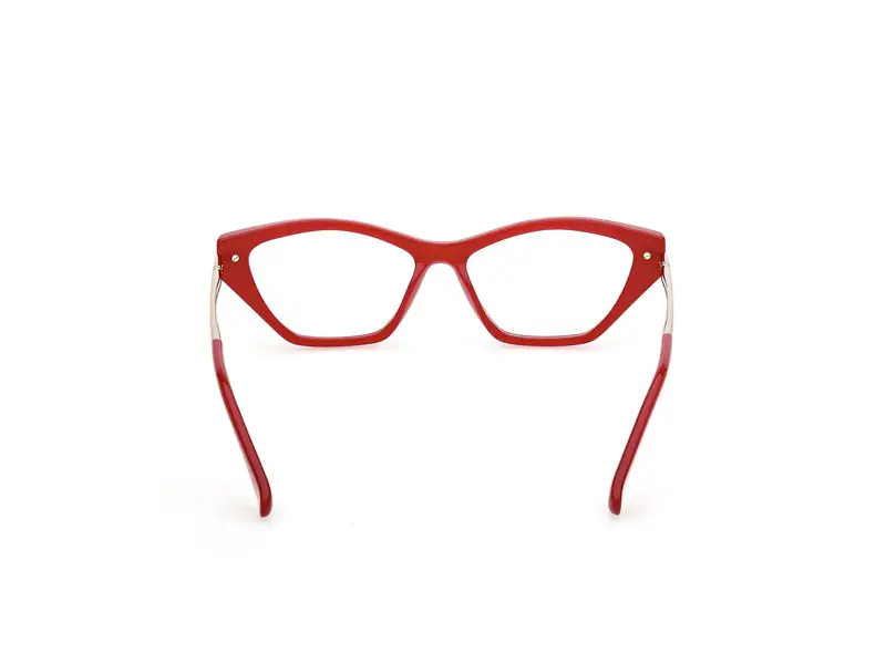 Max Mara Donna MM5176 66 Montature da vista Acetato Rosso Rotonda Normale miniatura 3