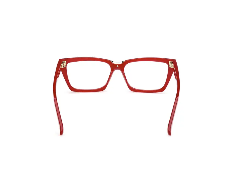 Max Mara Donna MM5180 66 Montature da vista Acetato Rosso Squadrata Normale miniatura 3
