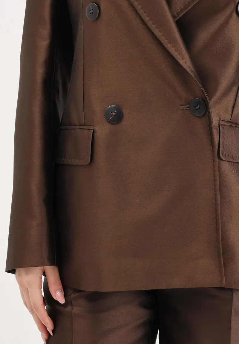 Giacca doppiopetto Mstpeccati marrone da donna miniatura 3
