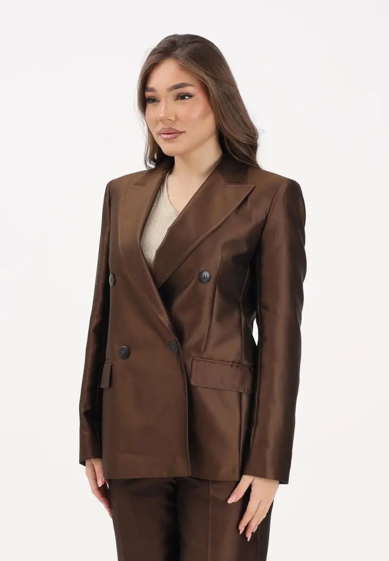 Giacca doppiopetto Mstpeccati marrone da donna