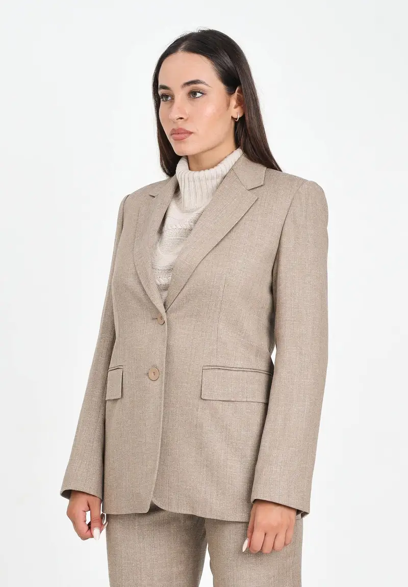 MAX MARA Giacca monopetto HODEIDA beige da donna