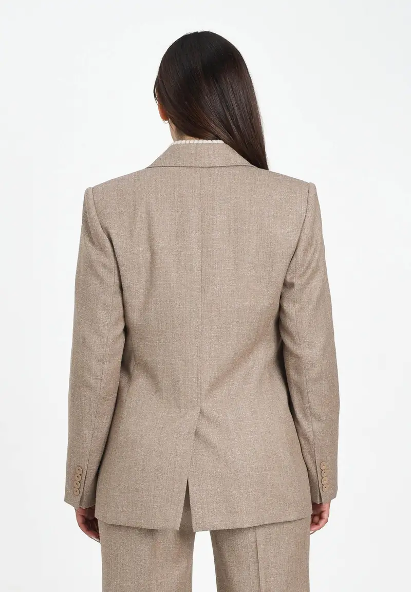 MAX MARA Giacca monopetto HODEIDA beige da donna miniatura 3