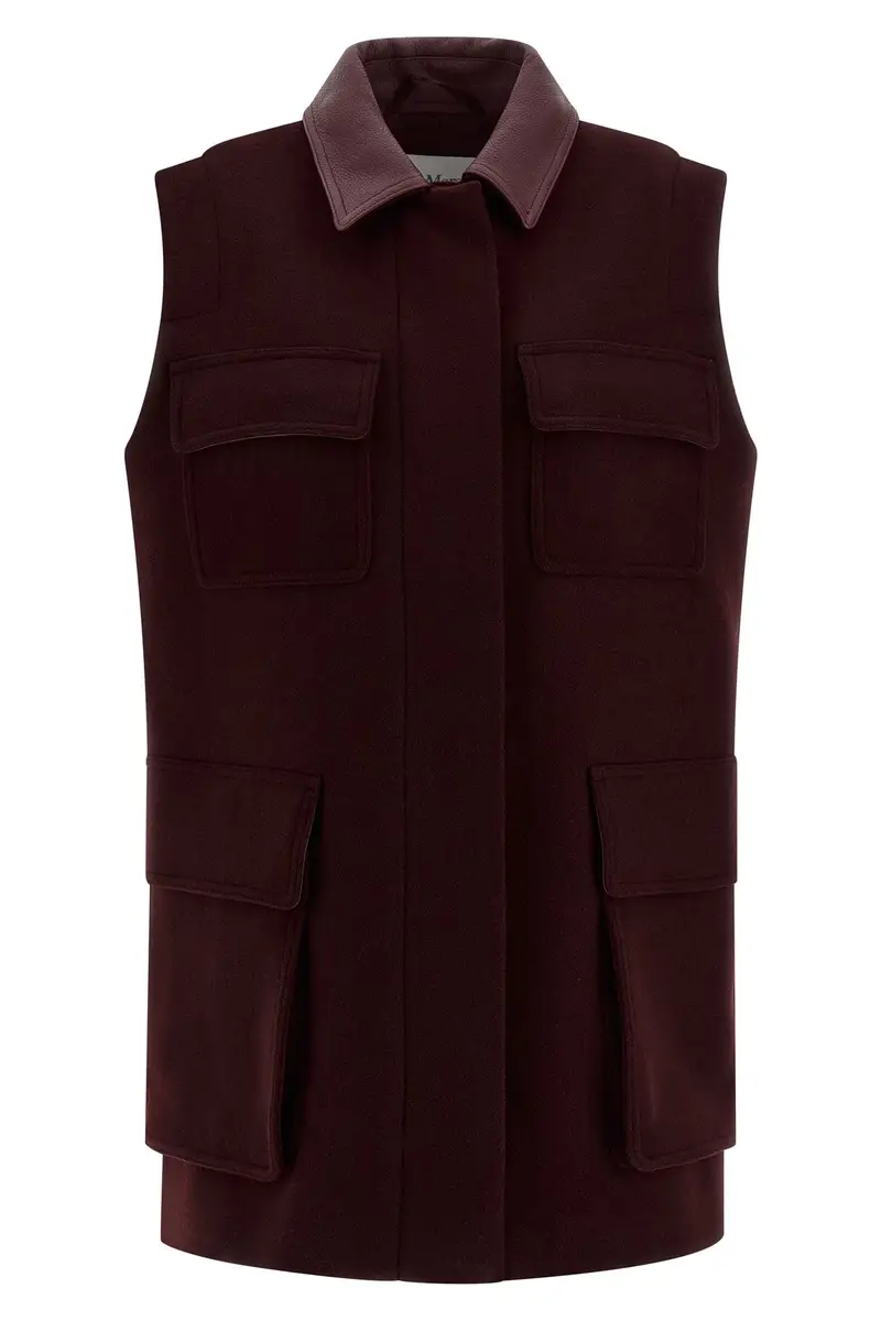 Max Mara Gilet Bordeaux 3832997