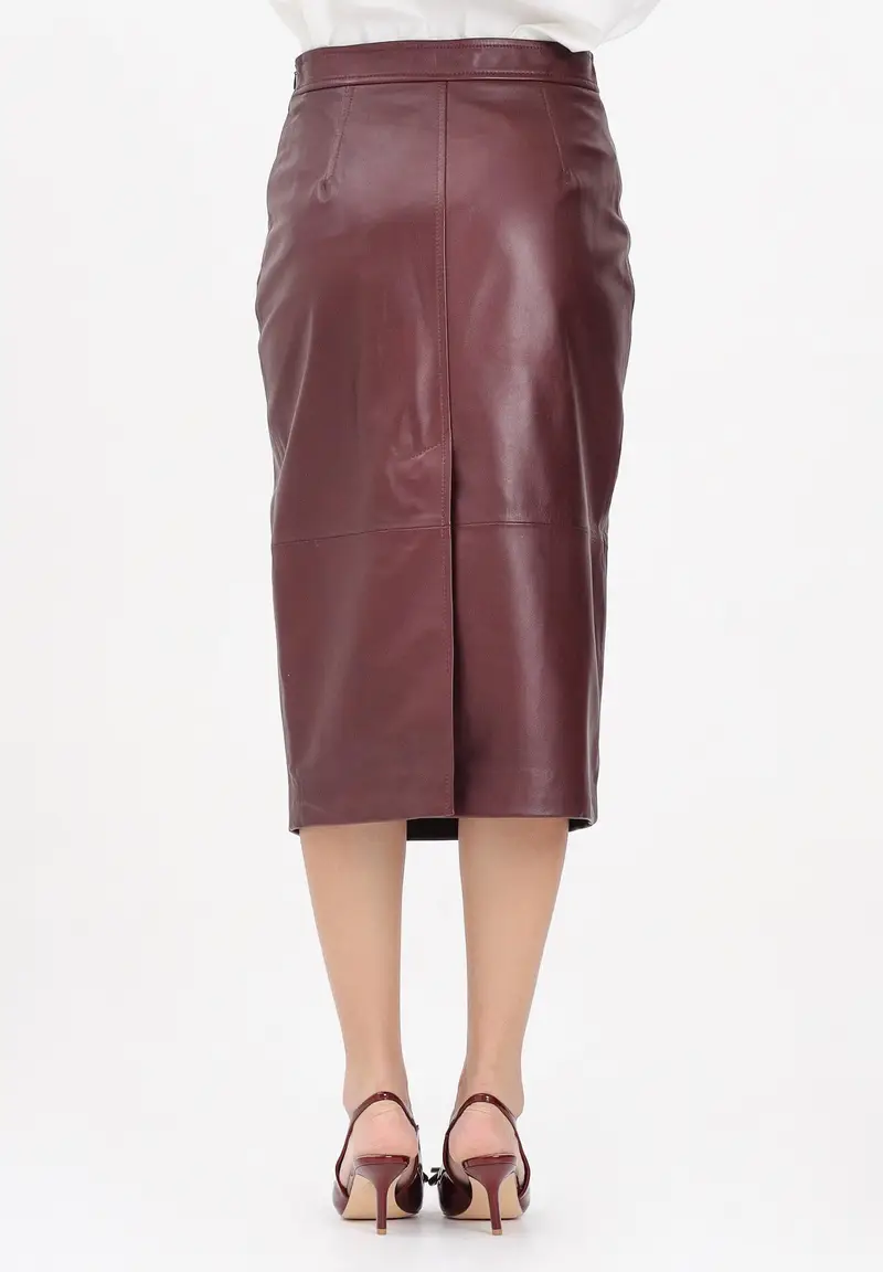 MAX MARA Gonna a tubino TAIGA bordeaux da donna miniatura 3