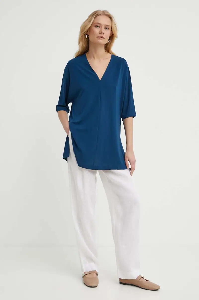 camicetta donna colore blu navy 2416941068600 miniatura 2