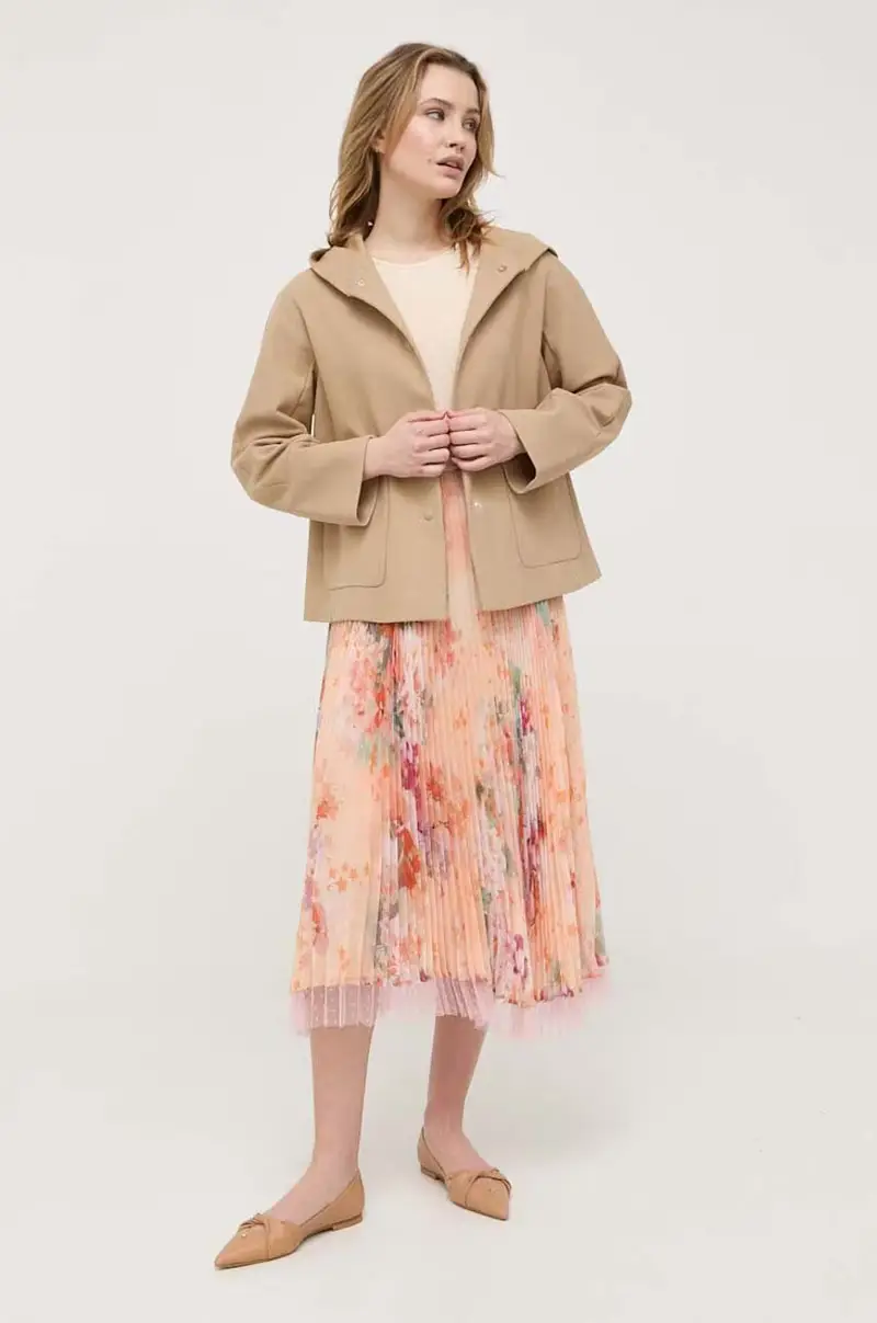 MM maglietta in lino colore beige miniatura 2