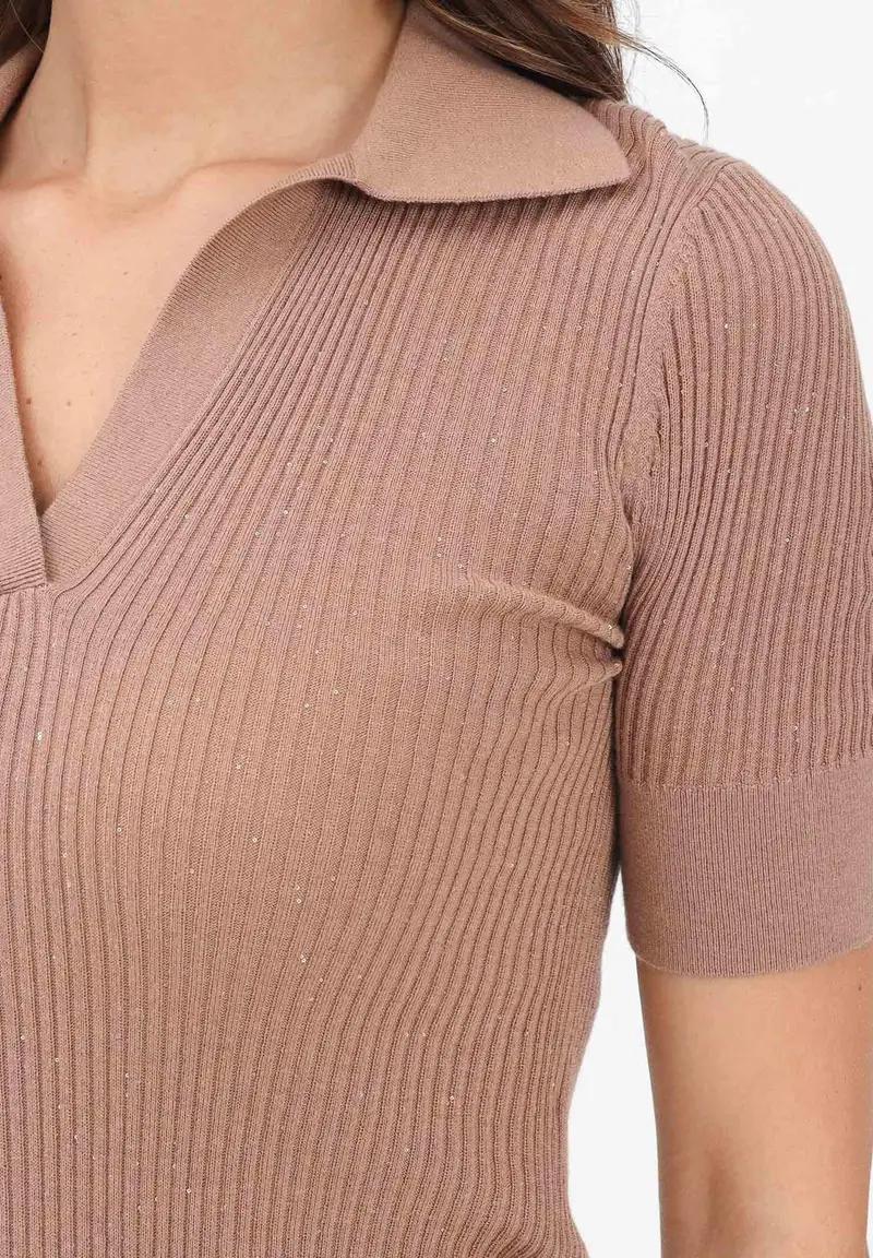 MAX MARA Maglia a manica corta UBERTA beige da donna miniatura 2