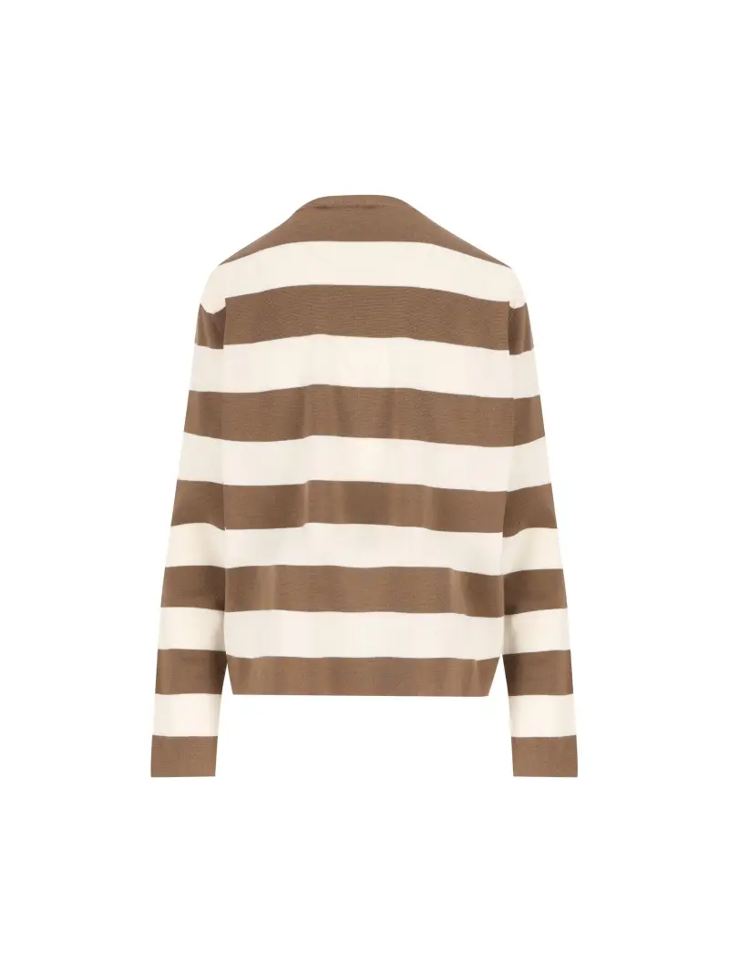 Maglia In Lana Con Ricamo MARRONE miniatura 2