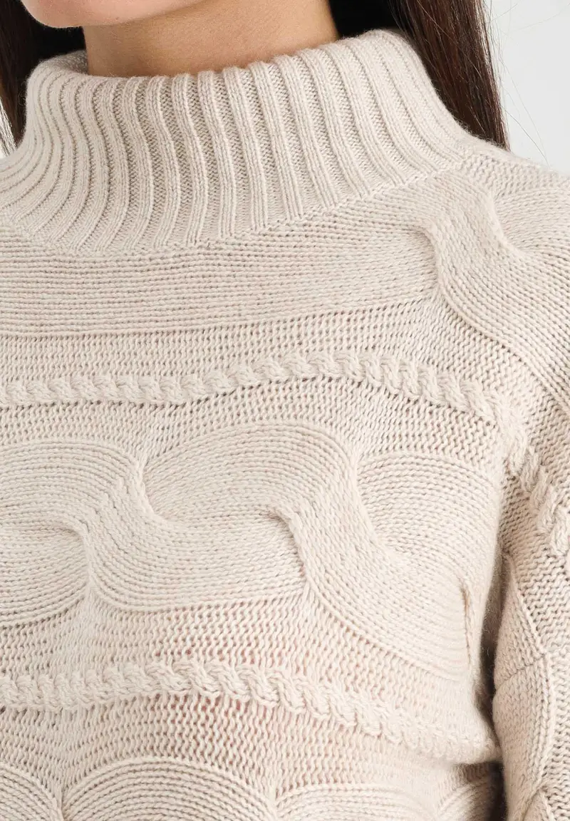MAX MARA Maglioncino beige da donna lavorato a maglia miniatura 2