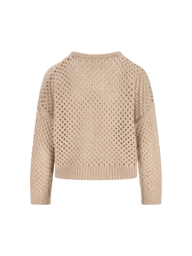 Maglione In Cashmere E Seta BEIGE miniatura 2