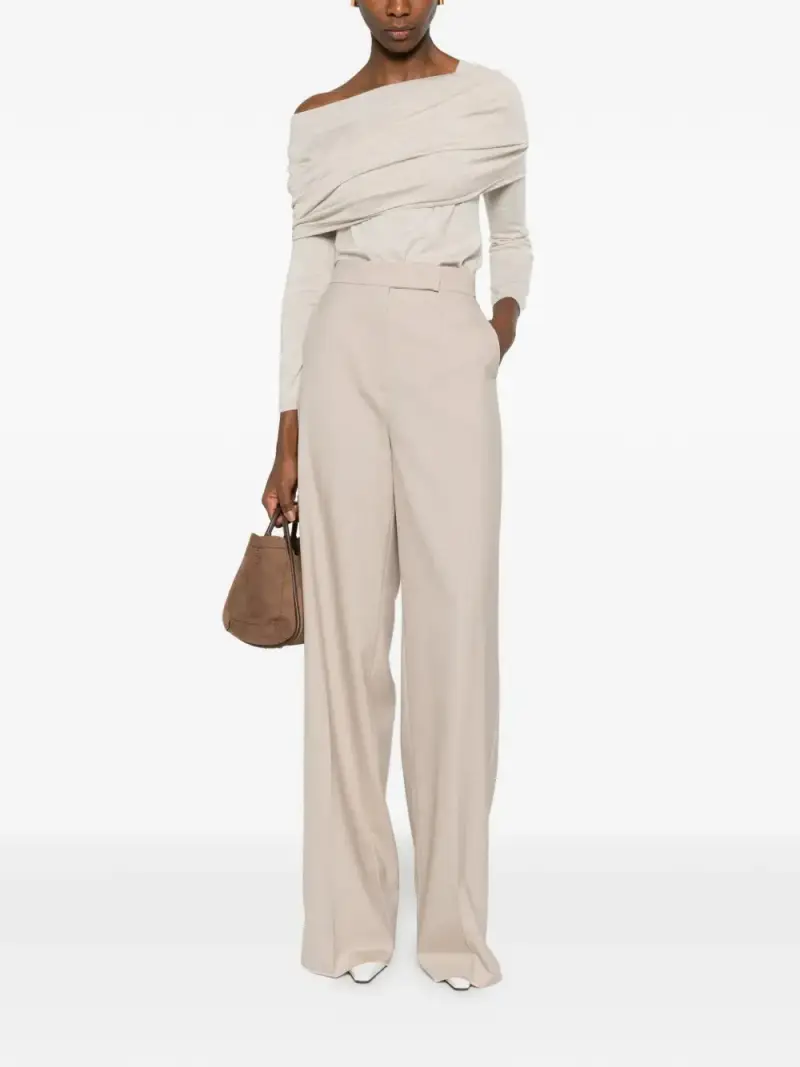 Max Mara Pantalone beige elegante miniatura 2