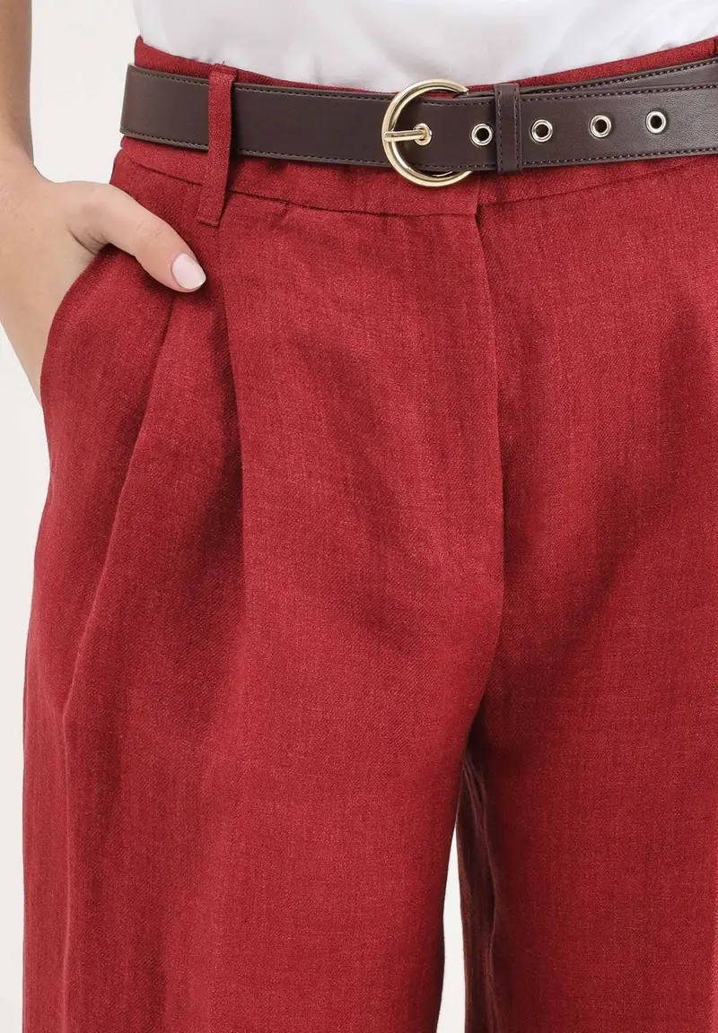 Pantalone MSTSUMERO rosso da donna miniatura 3
