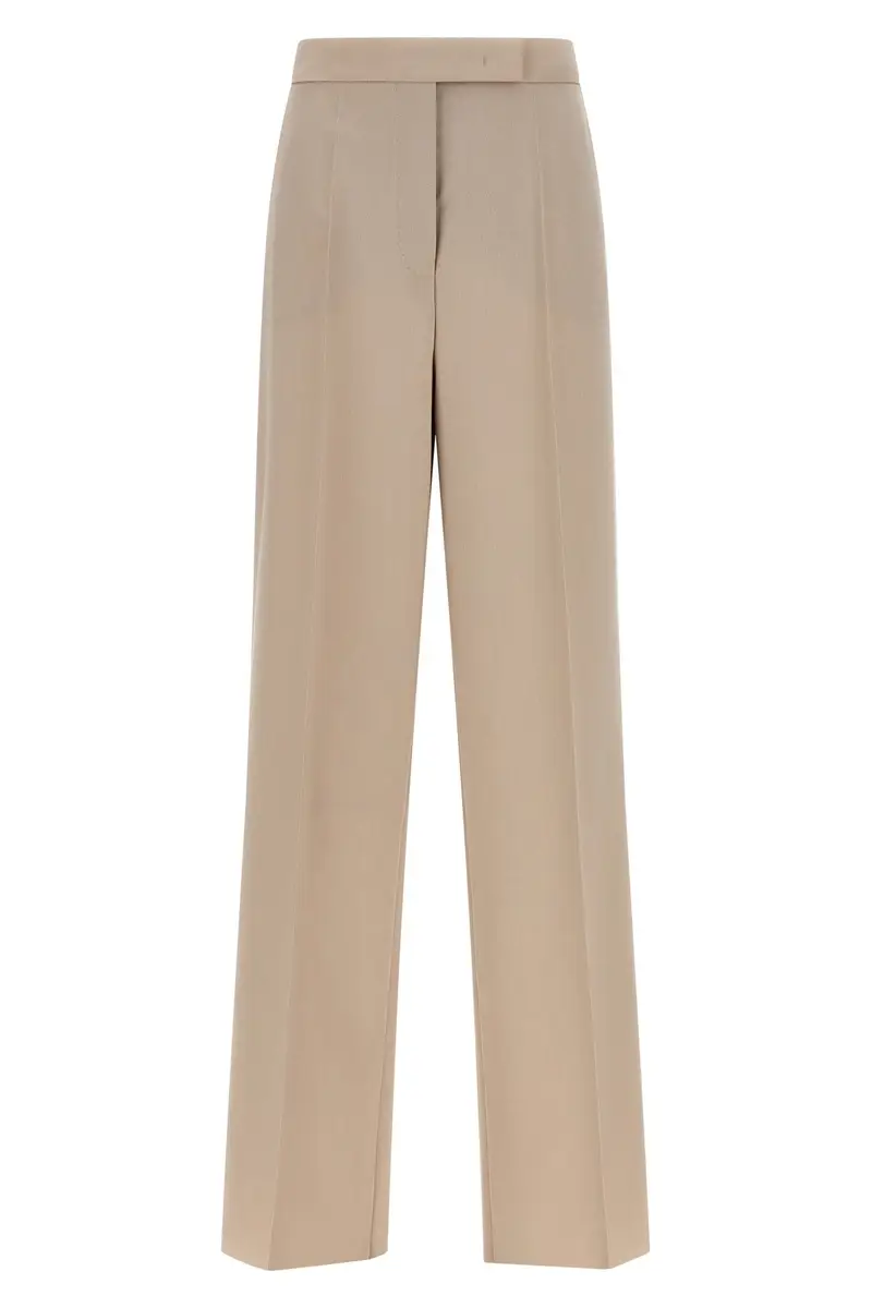 Max Mara Pantalone 'Mxmgirone' beige in Lana e Mohair