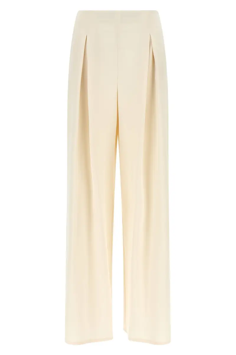 Max Mara Pantalone 'Mxppalude' Bianco in seta