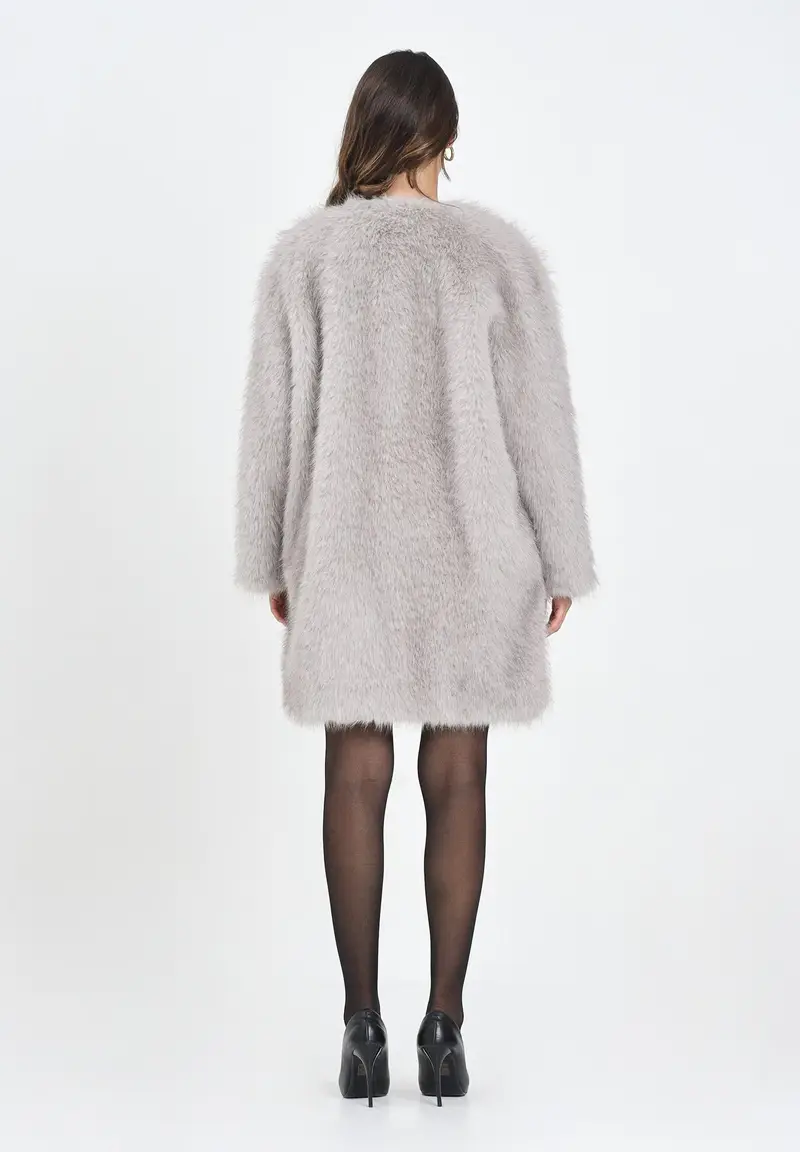 MAX MARA Pelliccia grigia da donna miniatura 3