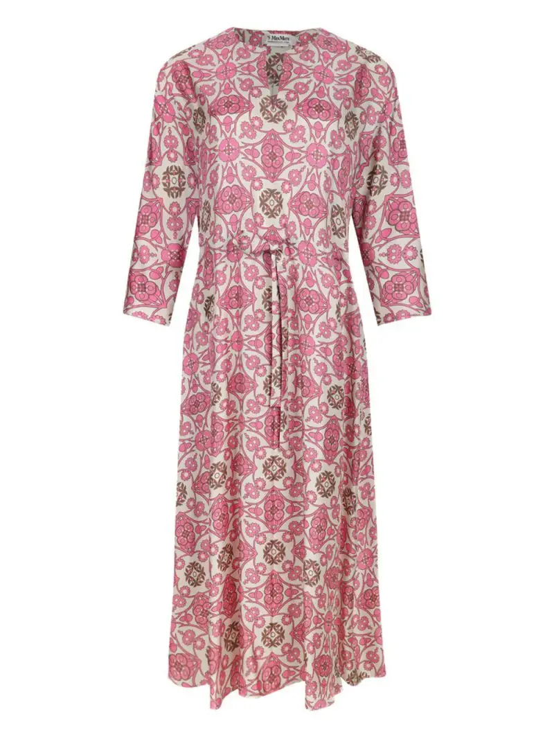 Abito fulvia fantasia floreale Rosa miniatura 3