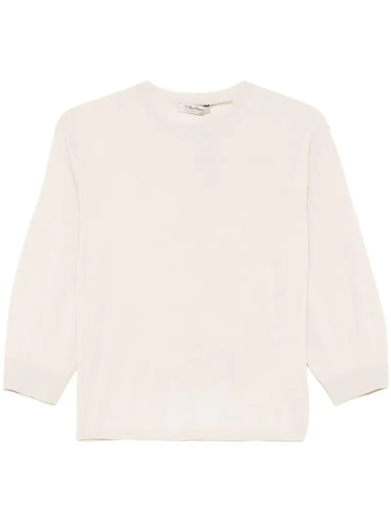 Maglia Amici in filato di lana leggero ecru