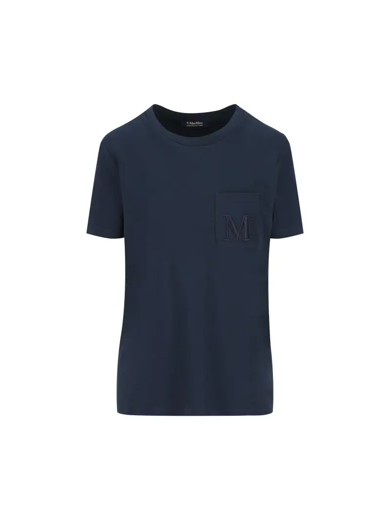 MAX MARA - T-Shirt In Cotone BLU