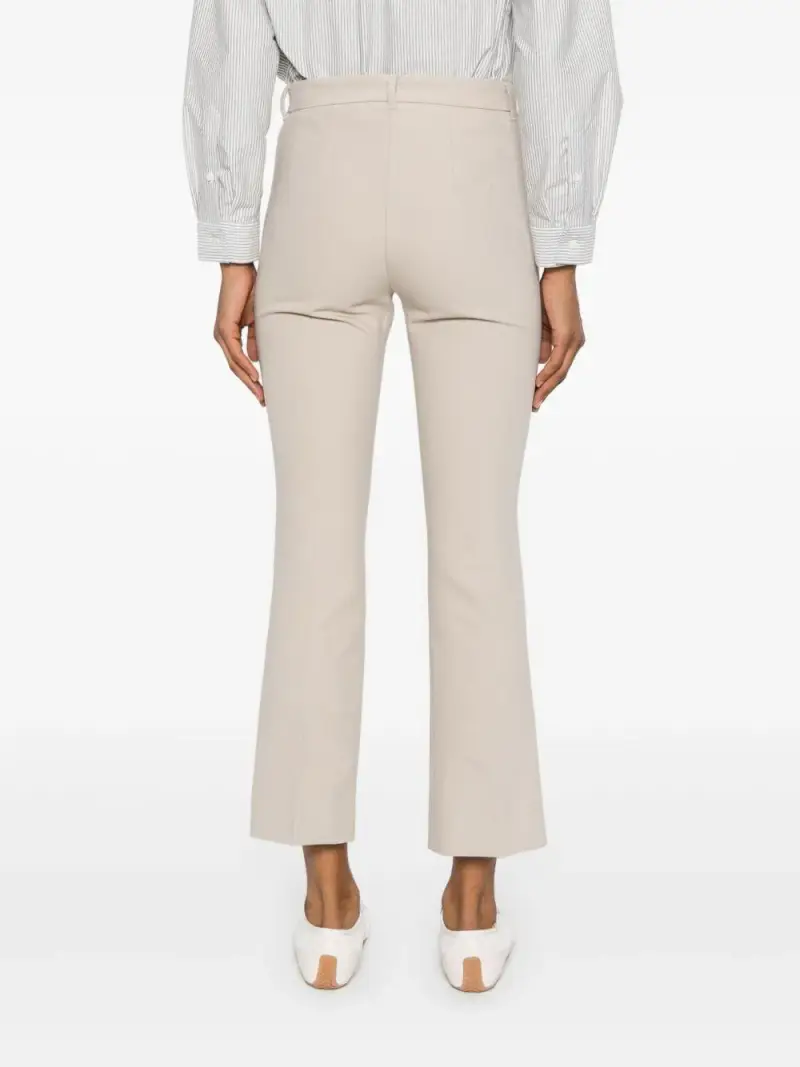 Pantalone Fatina slim in cotone e viscosa stretch ecru miniatura 2