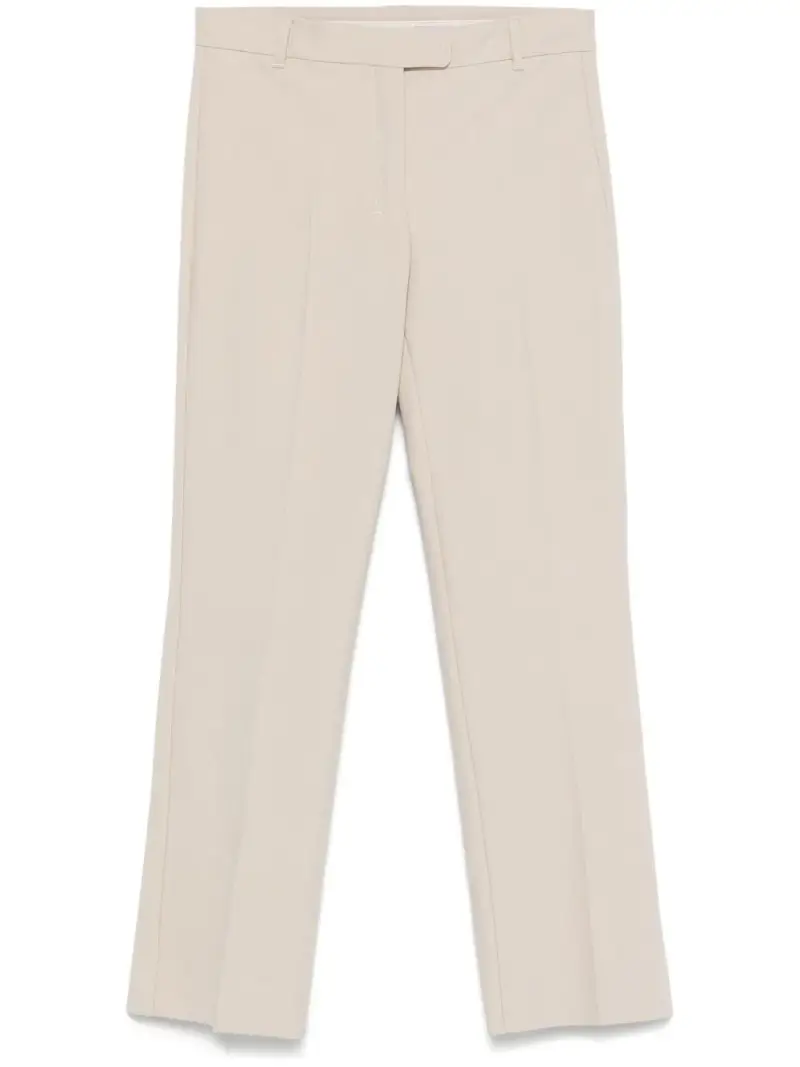Pantalone Fatina slim in cotone e viscosa stretch ecru