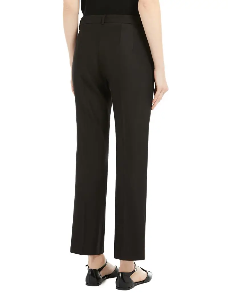 Pantalone Fatina slim in cotone e viscosa stretch nero miniatura 3