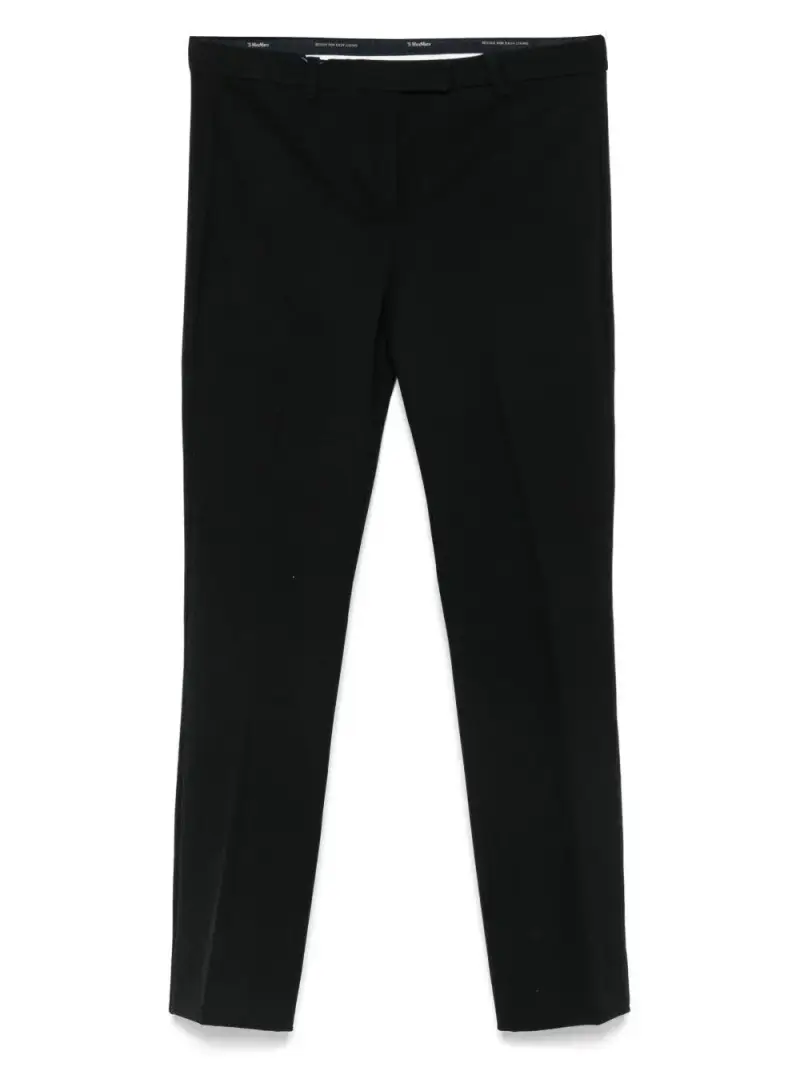 Pantaloni Crop con Passanti Nero