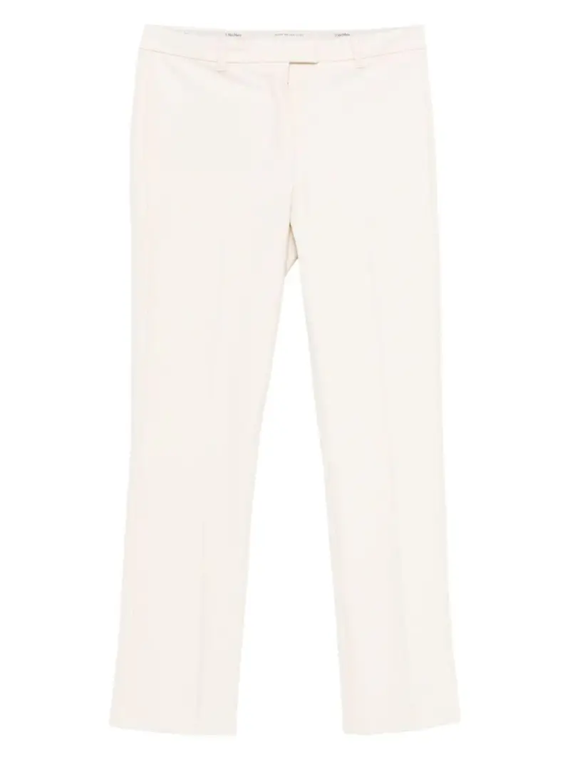 Pantaloni dritti in cotone Avorio