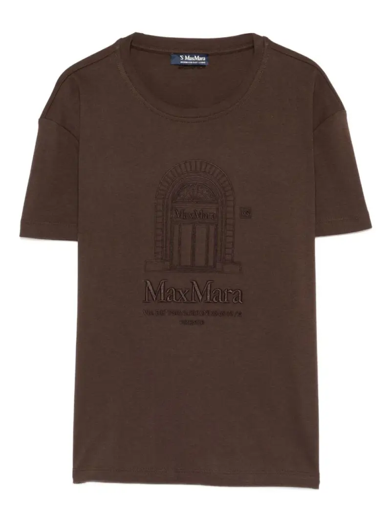 T-Shirt Max Mara marrone Marrone scuro