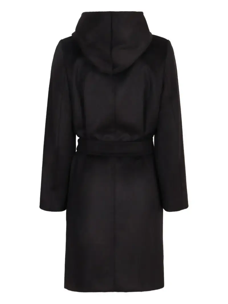 Cappotto Nero con Cintura miniatura 2