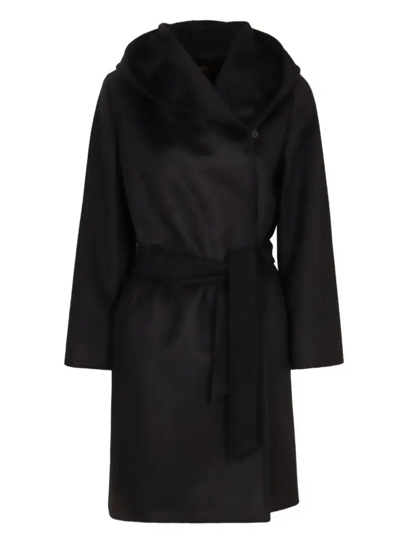 Cappotto Nero con Cintura
