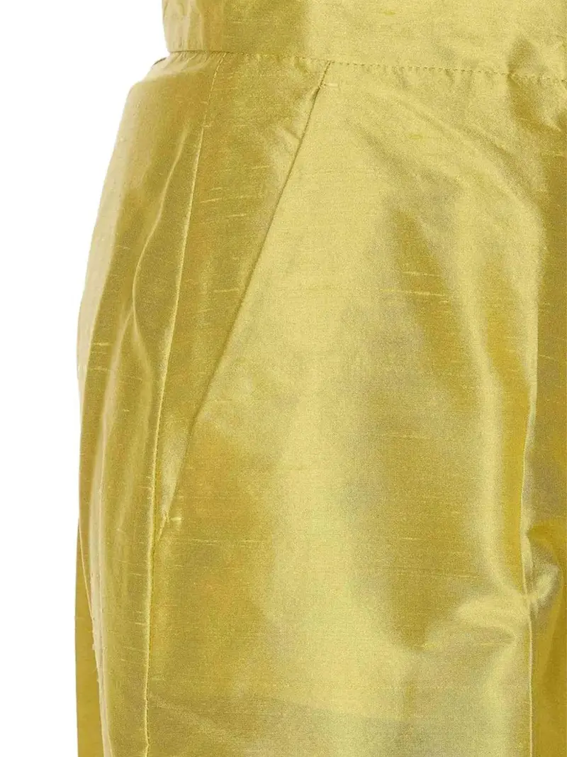 Pantalone vita alta cedro seta miniatura 3