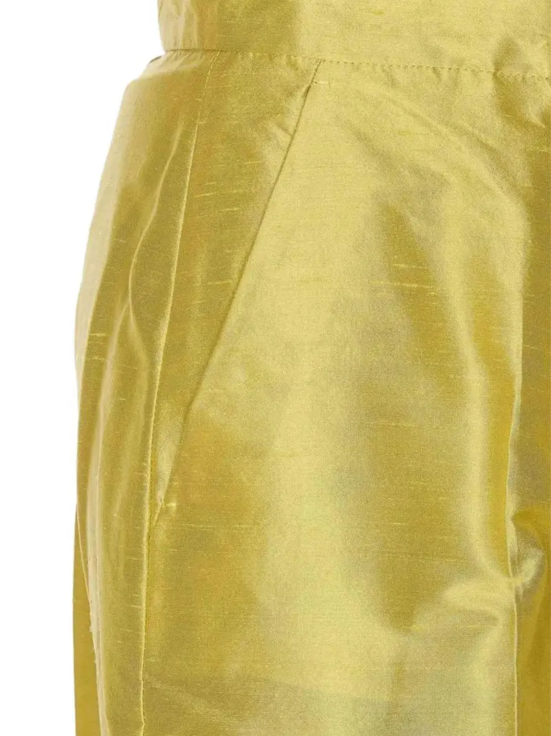 Pantalone vita alta cedro seta miniatura 3