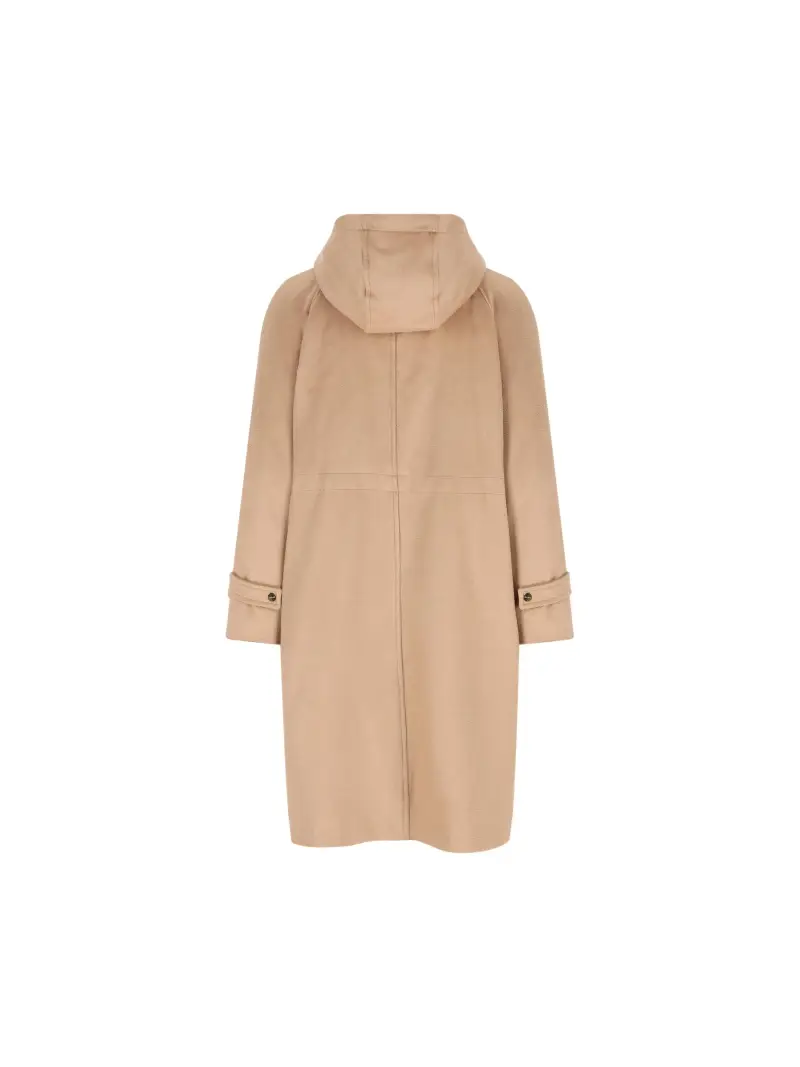 Parka Lungo In Drap Di Lana BEIGE miniatura 2