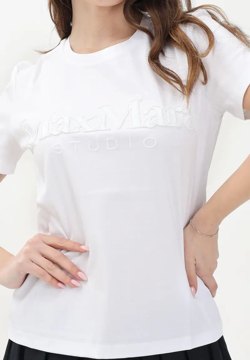 Max Mara T-shirt Donna Bianco 921833 miniatura 2
