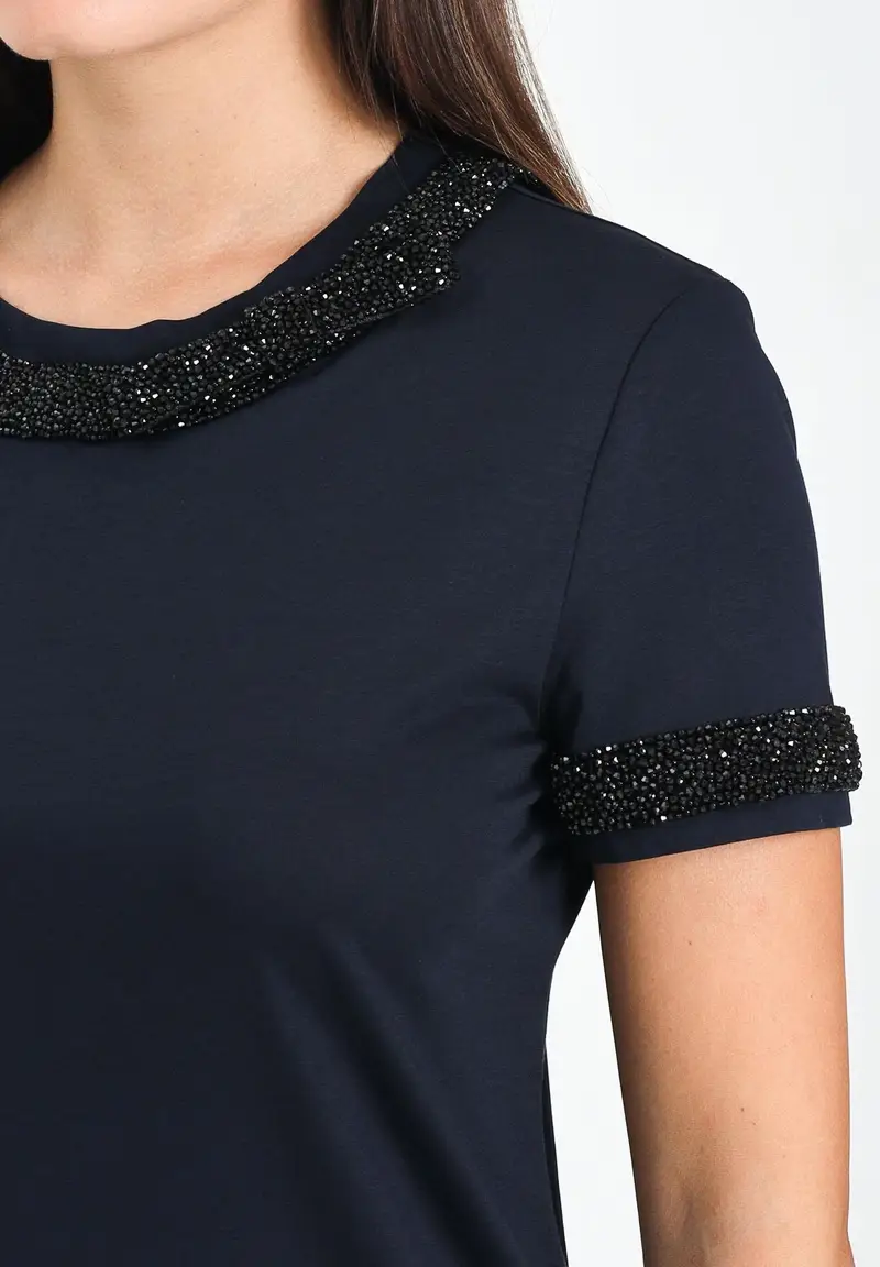 Max Mara T-shirt Donna Blu 1144519 miniatura 2