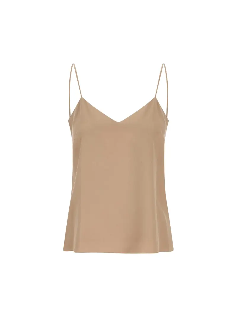 Top In Tela Di Seta BEIGE