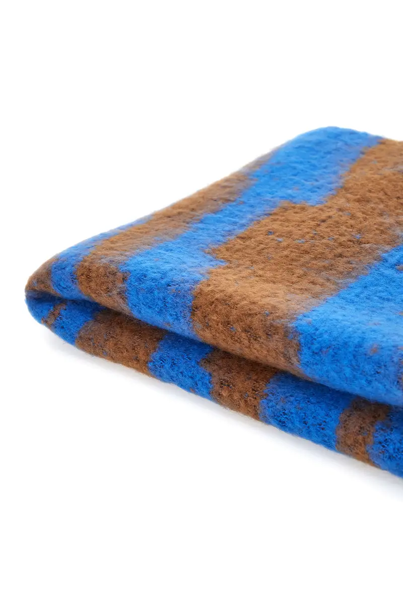 Maxi Sciarpa Blu e Marrone da Donna A Righe Pittarello 1198/D