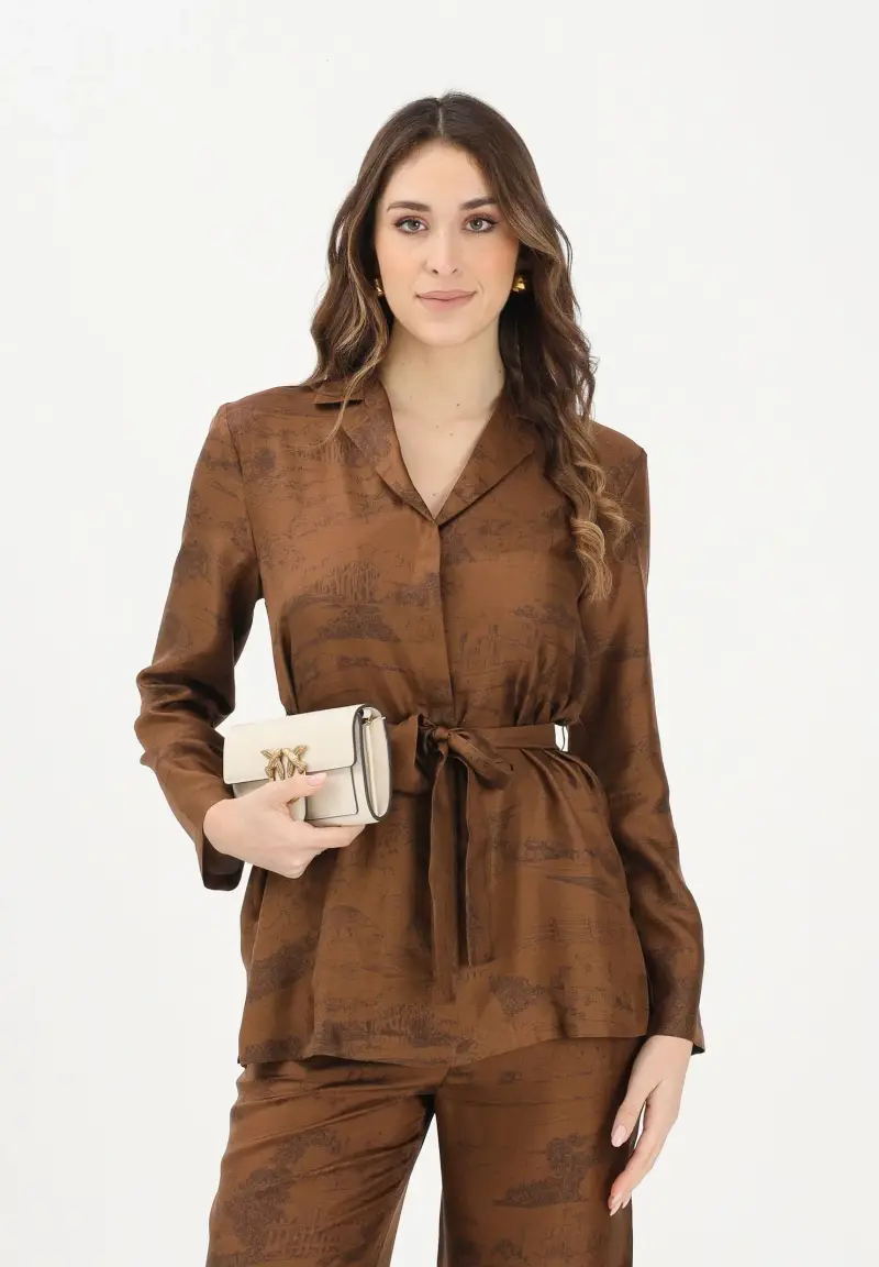 MAX MARA Camicia a manica lunga MSTABITURO marrone da donna miniatura 2