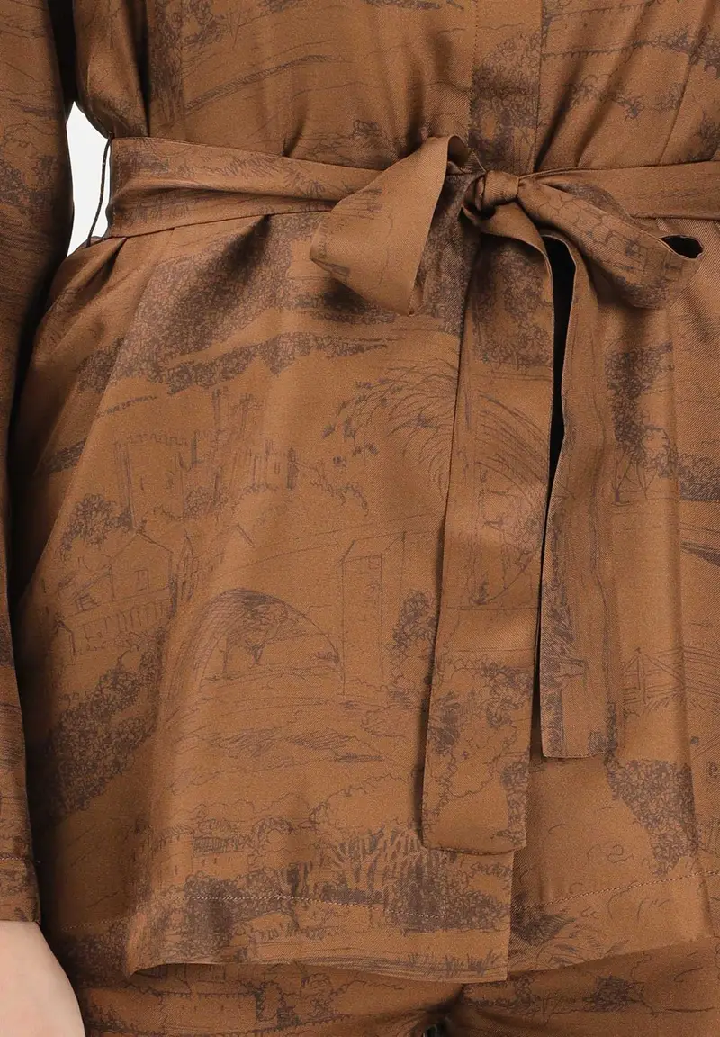 MAX MARA Camicia a manica lunga MSTABITURO marrone da donna miniatura 3