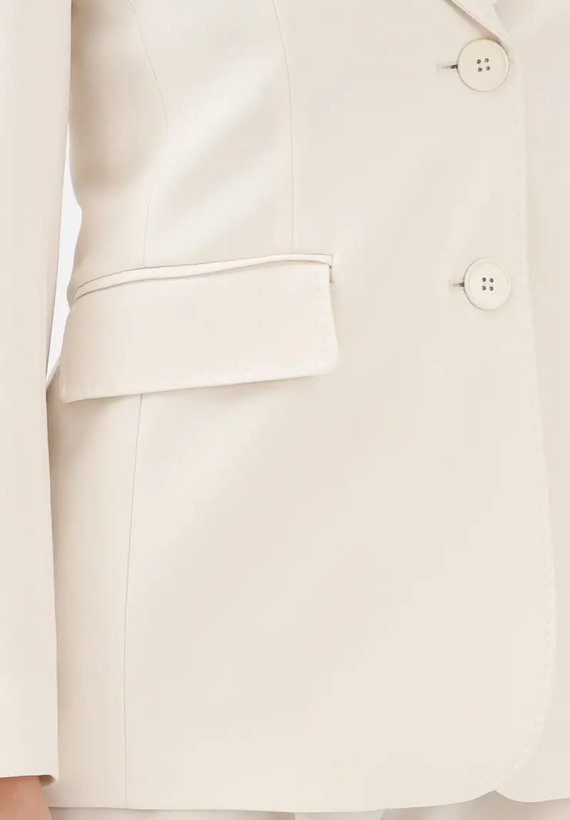 MAX MARA Giacca monopetto Linz panna da donna miniatura 3
