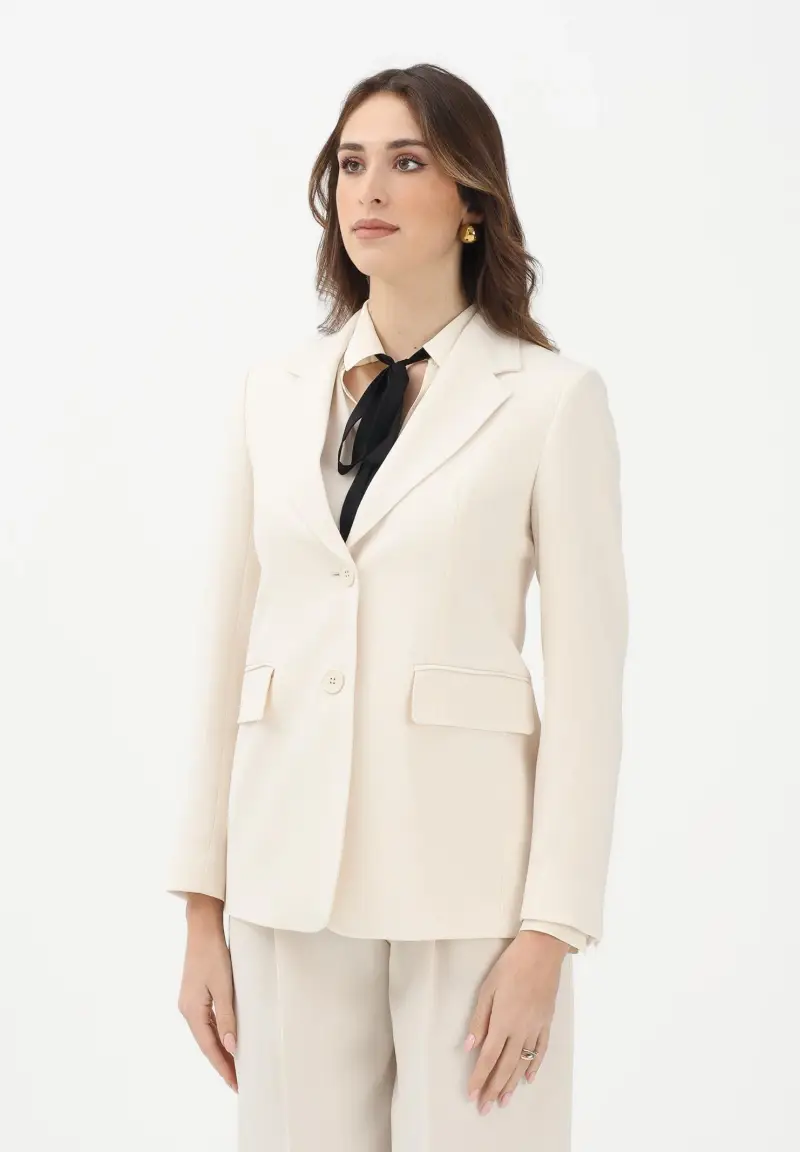 MAX MARA Giacca monopetto Linz panna da donna